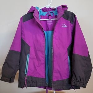 L.L. Bean Wildcat 3-in-1 SHELL ONLY Girls Size 4T Raincoat Water Resistant